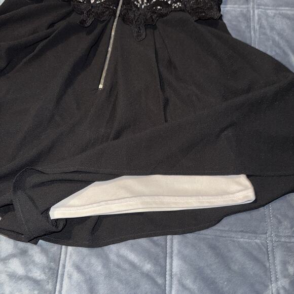 Lac Bleu Women’s Black Mesh Lace Skort Mini Sheer Sz M Boho Goth Western - Picture 9 of 11